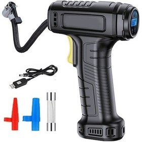 Resim Tipi Şişirme Portatif Pompası, Led Kompresör Işıklı İçin Hızlı Göstergeli Geeksen El Dijital Bisiklet, Balon Araba, - Yq 