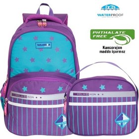 Resim Kidessa 1044 Anatomik İlkokul Çantası - NKT01044-mor mavi-TEK EBA 