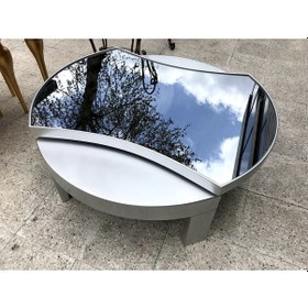 Resim Döner Orta Sehpa Içbükey Oval Rustarz Model Kayın Retroayak Sağla 