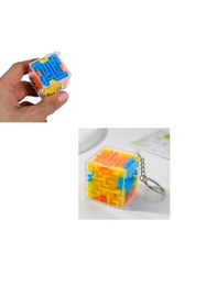 Resim Renkli Orta Boy 3d Küp Labirent Anahtarlık Ebat: 3,7 Cm X 3,7 Cm 1 Adet 