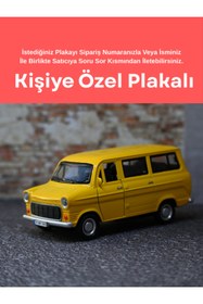 Resim bebeym Ford Transit Metal Minibüs - Otosan Metal Oyuncak Araba - Işıklı ve Sesli Sarı 