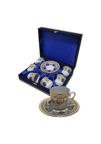 Resim Armada Çini Ar 678 Altın Yaldızlı Madalyon 6 Lı Fincan Takımı 