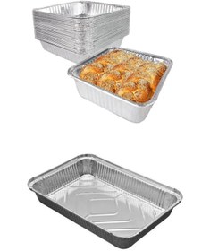 Resim Lukspa Alüminyum Kase / Yemek Tabağı 1000 Gramlık 50 Adet Kap Kapak 