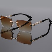 Resim 1 Adet Özel Gözlük - Siyah Çerçeve & Altın Tonlu Saplar, Partiler, Fotoğraf Çekimleri, Günlük Kullanım İçin Dekoratif Olmayan Gözlük - Kadın ve Erkekler İçin Unisex Moda Aksesuarı - Lens Aksesuarı Gerekmez, Parti Aksesuarları, Leopar Desenli Tasarım, Şık Tasarım 