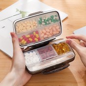 Resim 8 Bölümlü Seyahat İlaç Düzenleyici - Hava Geçirmez, Su Geçirmez İlaç ve Vitamin Depolama Kutusu, Ev ve Seyahat Kullanımı İçin İdeal, Günlük İlaç Dağıtıcısı, İlaç Depolama|Bölümlü Düzenleyici|Güvenli Kapanışlı Kapak, İlaç Düzenleyici 