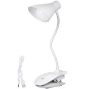 Resim Novahub 360 Ayarlanabilir Usb Şarjlı 3 Seviye Kitap Okuma Lambası - Göz Koruma Beyaz, Masa Ve Klip Lambası Beyaz 
