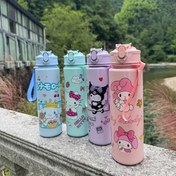Resim Sanrio için for hello kitty 800ml/27oz Karikatür Şeffaf Spor Su Şişesi, Sızdırmaz, Taşınabilir, Darbeye Dayanıklı, Açılır Kapaklı, Egzersiz, Koşu için Uygun, Ona Hediye, Doğum Günü Hediyesi, Erkekler ve Kadınlar için Dış Mekan Sporları Taşınabilir 