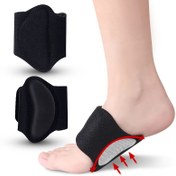 Resim 2 adet Unisex Sıkıştırma Kemer Desteği Braketi Erkekler ve Kadınlar için - Nefes Alabilen Siyah Kumaş ile Kırmızı Detaylar, Düz Ayaklar, Yüksek ve Düşük Kemerler, Ayak Bileği Sabitleme ve Konfor, Kemer Desteği Braketi, Rahat Uygunluk, Se Uygun Braketi 