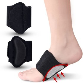 Resim 2 adet Unisex Sıkıştırma Kemer Desteği Braketi Erkekler ve Kadınlar için - Nefes Alabilen Siyah Kumaş ile Kırmızı Detaylar, Düz Ayaklar, Yüksek ve Düşük Kemerler, Ayak Bileği Sabitleme ve Konfor, Kemer Desteği Braketi, Rahat Uygunluk, Se Uygun Braketi 