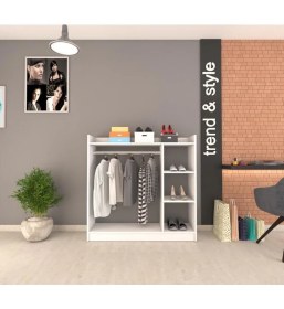 Resim Remaks Pratik 3 Raflı Elbise Dolabı - Beyaz 