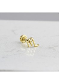 Resim Glorria Altın Akrep Burcu Tragus Piercing Altın 