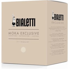 Resim - Exclusive: 3 Cups Ocak Üstü Espresso Pişirici - 130ML - Krem Renk - Alüminyum Gövde - Patentli Güv 