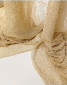 Resim Krem Üzeri Dore Simli Tül En: 110 Cm-9931 10 