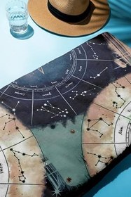 Resim Dijital Baskı Plaj Deniz Havlusu Astroloji Desenli Peştamal HVL0056 