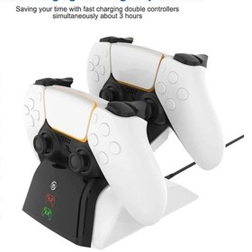 Resim Ps5 Dualsense /ps5 Slim/ps5 Pro Gamepad Hızlı Şarj İstasyonu Çift 