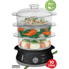 Resim Goldmaster Steamcook 60 Dakika Zaman Ayarlı 10 Litre Bpa Içermeyen Buharlı Pişirici 