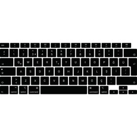 Resim Kupa Macbook Air 13.6" 2022 M2 Çip A2681 Klavye Koruyucu Ped Silikon Türkçe 