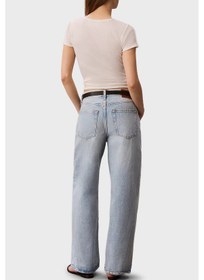 Resim Calvin Klein Bayan Kot Pantolon Lv047f663g 1xo Mavi Mavi 