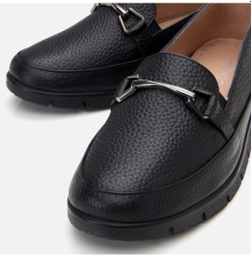 Resim Hotiç Hakiki Deri Siyah Kadın Tokalı Loafer 01ayh306720a100 Siyah-black Siyah 