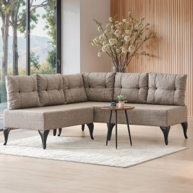 Resim Garaj Home Lavin Köşe Takımı - Krem 