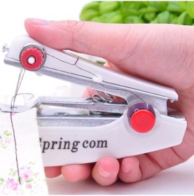 Resim Universal Yumurcak Shop Spring Come Mini Kolay Seyehat Ve Ev Tipi El Dikiş Dikme Makinası 