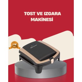 Resim Allians Yapışmaz Tost Makinesi, 1500W Güç, Kolay Kullanım ve Temizlik 