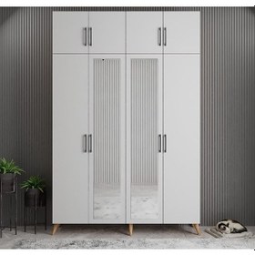 Resim Açelya Portmanto Vestiyer Çam Beyaz M8- 160 cm 