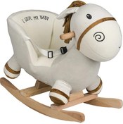 Resim Nessiworld Nessiworld Safeline Bebe Peluş Ahşap Sallanır Oyuncak At 