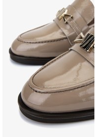 Resim Valmenti Kadın Hakiki Deri Loafer Ayakkabı 33 15035 Bn Ayk Sk25-26 Vızon Kırısık Rugan VIZON 