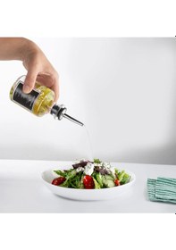 Resim Khakma Ahşap Stantlı Şeffaf 3'lü 250 ML Sosluk Yağdanlık 