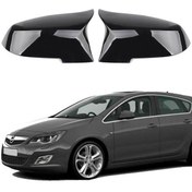 Resim X POWER TUNİNG Opel Astra J 2009-2020 Sedan Parlak Siyah Batman Ayna Kapağı Uyumlu 