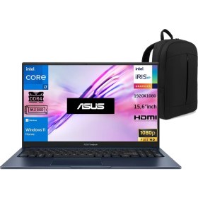 Resim Asus Vivobook 15 Core 7 150U 24 GB-512 GB Ssd-15.6'' Windows 11 Pro X1504VA-BQ5456 Snertech Çanta 