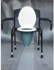 Resim Kolları Açılan Hasta Tuvalet Sandalyesi 