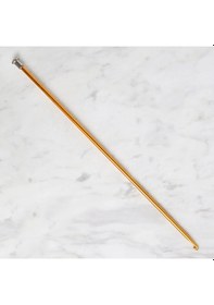 Resim Abarta 4,0mm Renkli Metal Gagalı Örgü Şiş Tunus Tığ 25cm- Sarı 1 Adet 