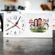 Resim Mutlu Evimiz Karikatürlü Şık Masa Saati 