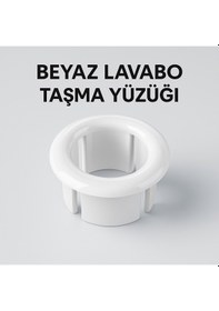Resim Şık Ve Uyumlu Tasarımıyla Beyaz Lavabo Taşma Yüzüğü Standart Mo Beyaz 