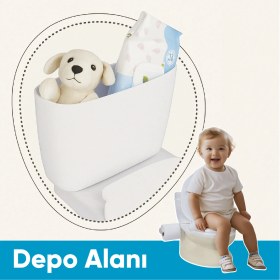 Resim Dolu Nuve Eğitici Lazımlık Bej - Beyaz 