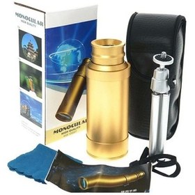 Resim 50x50 Panda Metal Gövde Tek Gözle Büyük Mercek Korsan Dürbün Gold Çok Renkli 