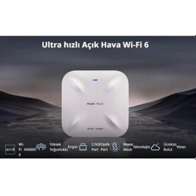 Resim Ruıjıe Reyee Rg-rap6260 H Ax6000 Gıgabıt 300metre Harici Access Poınt 