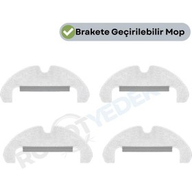 Resim Dreame D10 Plus Gen 2 Rll42sda Uyumlu 4 Adet Mikrofiber Mop Bez 
