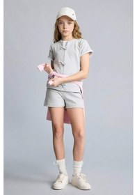 Resim Defacto Regular Fıt 2li Pijama Takımı Kız Çocuk H5514a826smgr28 Gri-gr28 