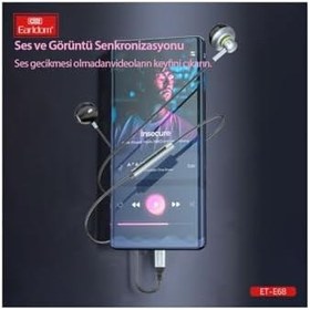 Resim Zipax Trident A25 A29 A55 A80 A53 Pro ile Uyumlu Type-C Kulaklık, Surround Stereo, Gri 