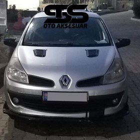 Resim STS Oto Aksesuar Renault Clio 3 Uyumlu Piano Black Kaput Üstü Havalandırma Izgarası 