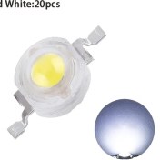 Resim Wangxi 20 Adet Ultra Parlak 1w Soğuk Beyaz Led Diyot - Lehimlenebilir 