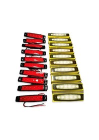 Resim Ahmet Otomotiv Sanel 10 Adet 6 Ledli Kırmızı Parmak Led 12v Lamba Basamak Aydınlatma 
