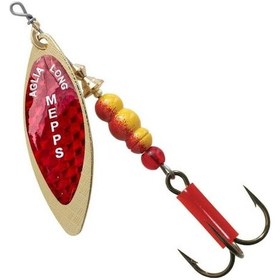 Resim Mepps Longue Rainbo Sarı Kırmızı No:3 9.6g Döner Olta Kaşığı 