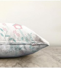 Resim RealHomes Çift Taraflı Özel Tasarımlı Dijital Baskılı Çocuk Odası Raşel Örme Yastık Kırlent Kılıfı, Sonil-K4618-43x43cm 