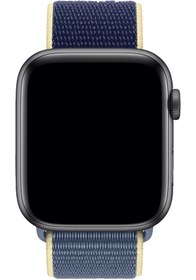 Resim Apple Watch Uyumlu Spor Loop Kordon Alaska Mavi - 38 - 40 - 41 - (42-Watch-10 - 11)mm M/L 