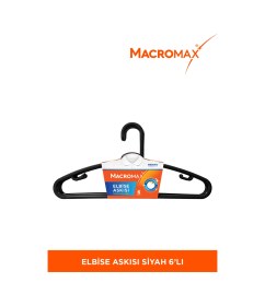 Resim Elbise Askısı 6'lı Paket Beyaz/siyah , Düzenli Dolaplar 