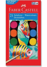 Resim Canson Çok Amaçlı Sanatsal Blok A4 200 Gr 20 Yaprak 1 Adet 21 Renk Sulu Boya Fırça Palet Spatula Fırça Temizleme Kabı 